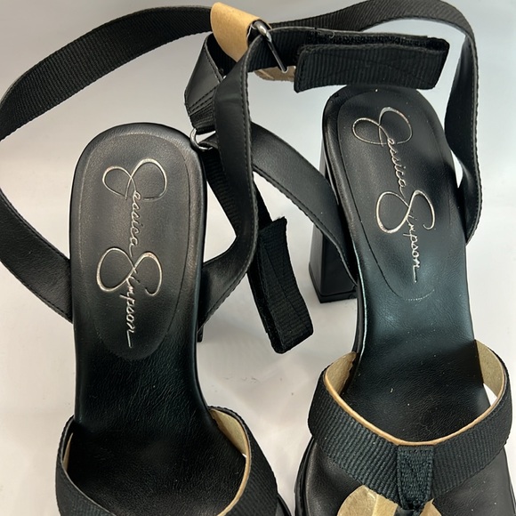 Jessica Simpson Black Wedge Sandals - Picture 3 of 6